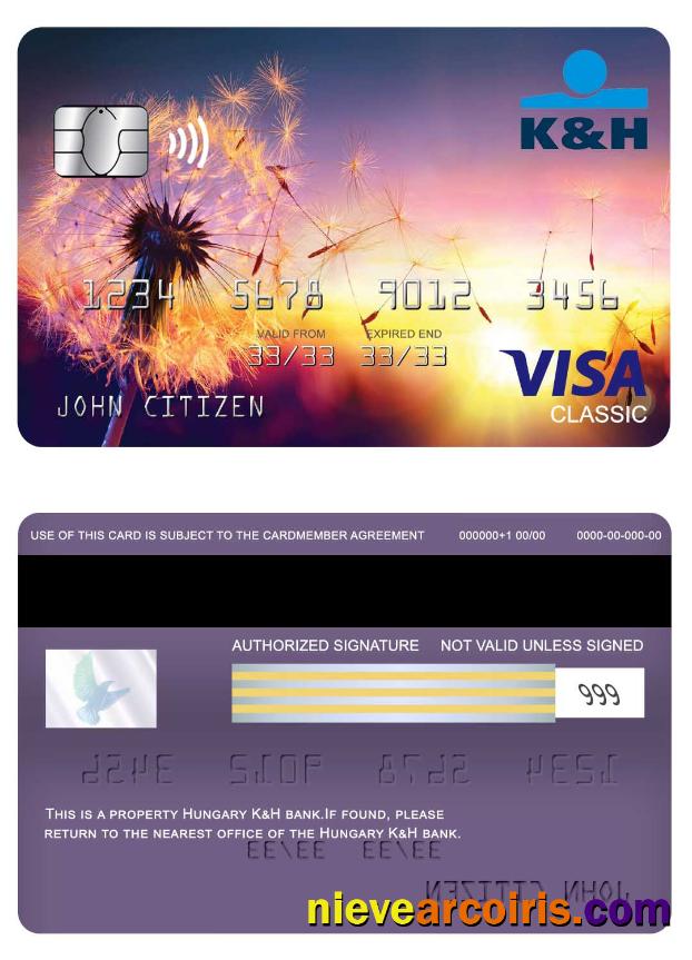 Hungary K&H visa classic card
